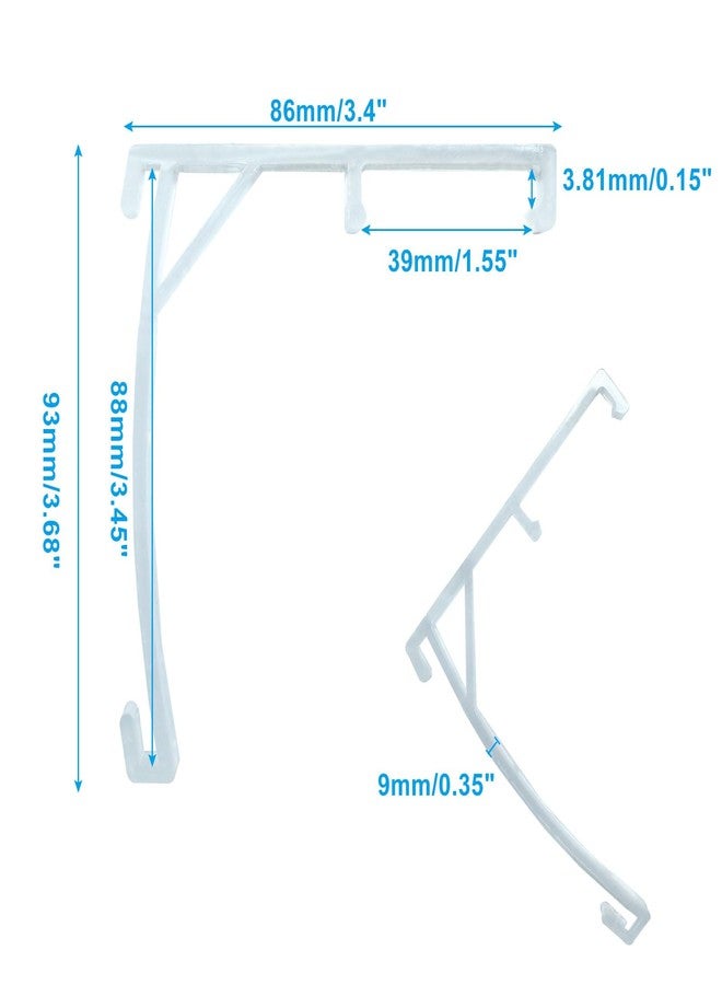 Verkelly 4 Pcs Vertical Blind Valance Clip, 3.5" Valance Clips Plastic Clear Vertical Blind Bracket - Image 2